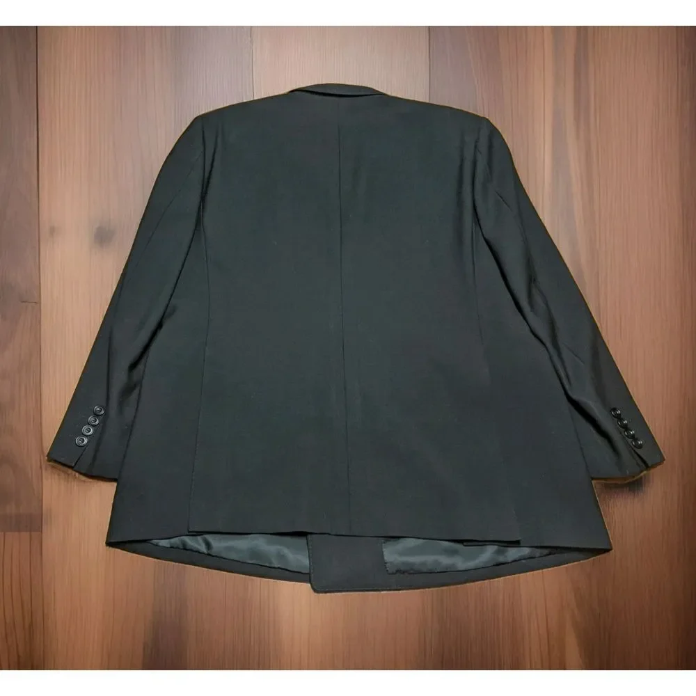 Vintage Burberry Double Brest Blazer Jacket Men's Sport Coat Black